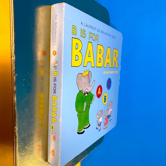 BABAR THE ELEPHANT VTG 2012 ALPHABET BOARD BOOK 7”x7” - Picture 8 of 8